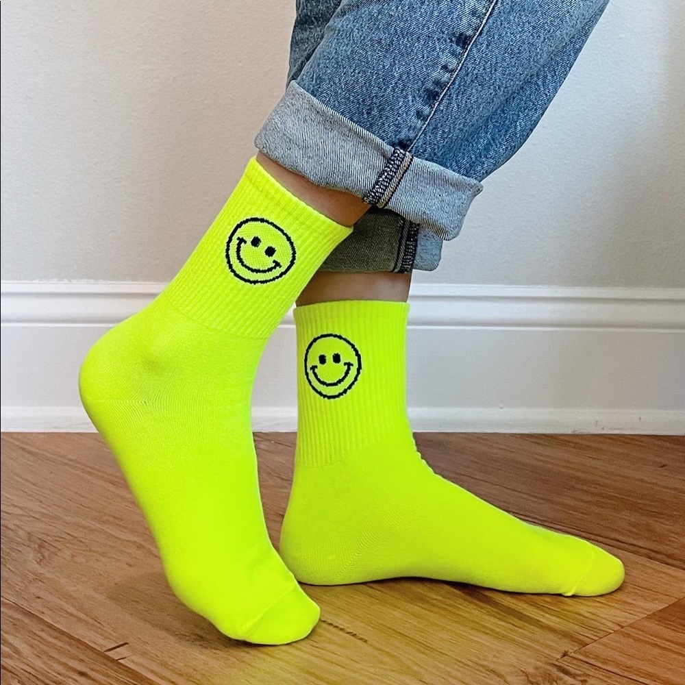 Smiley Neon Socks - Picture 5 of 8